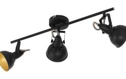 Avlånga Takspotlights|Takspot Med 3 Lampor-Eglo Thornton Takspotlight 61cm Svart/Guld