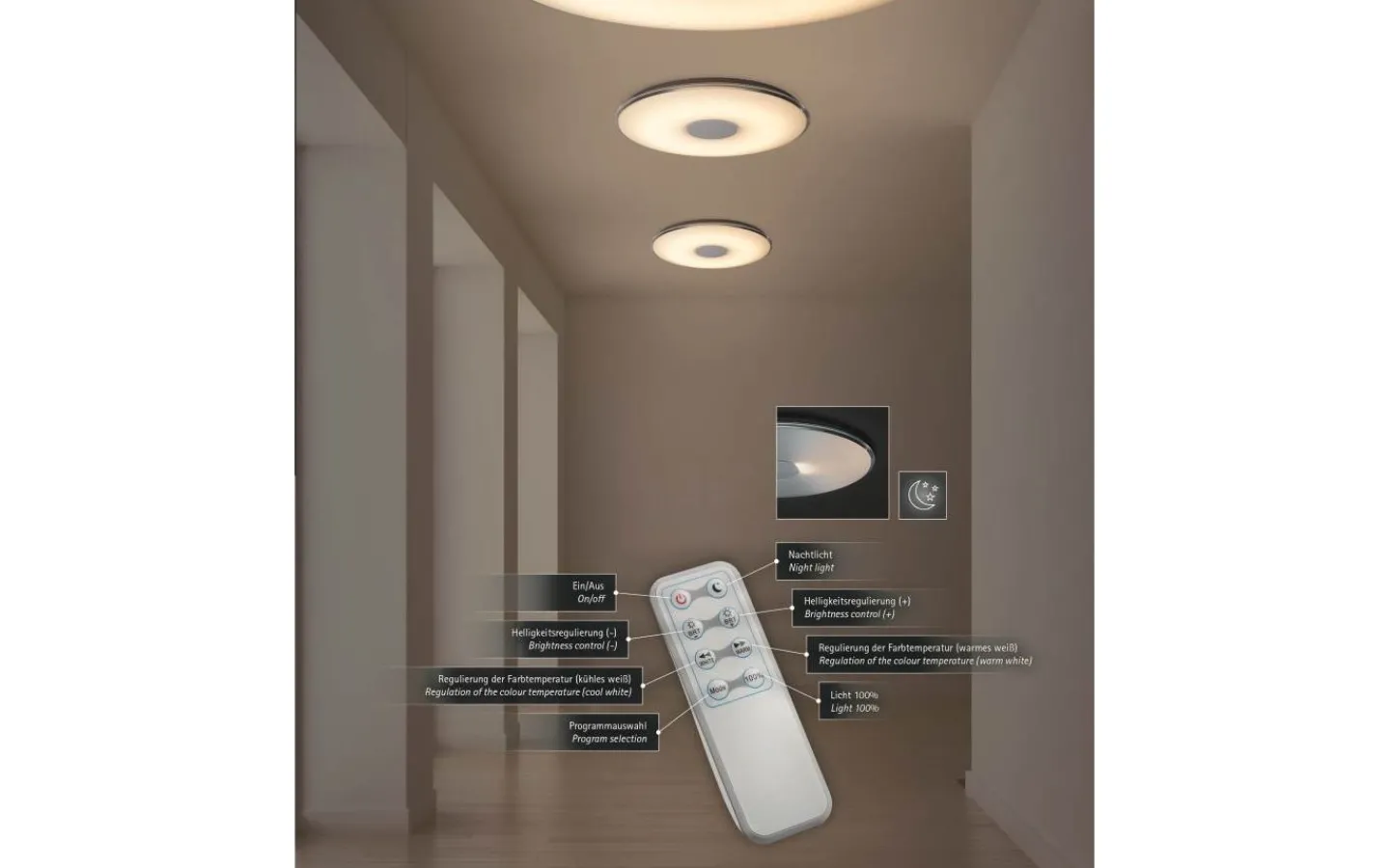 Plafonder < Trio Lighting Tokyo Plafond LED vit