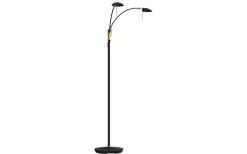 Vardagsrum|Golvläslampor-Texa Design Toreno Golvlampa 127cm LED 2L Svart/Mässing