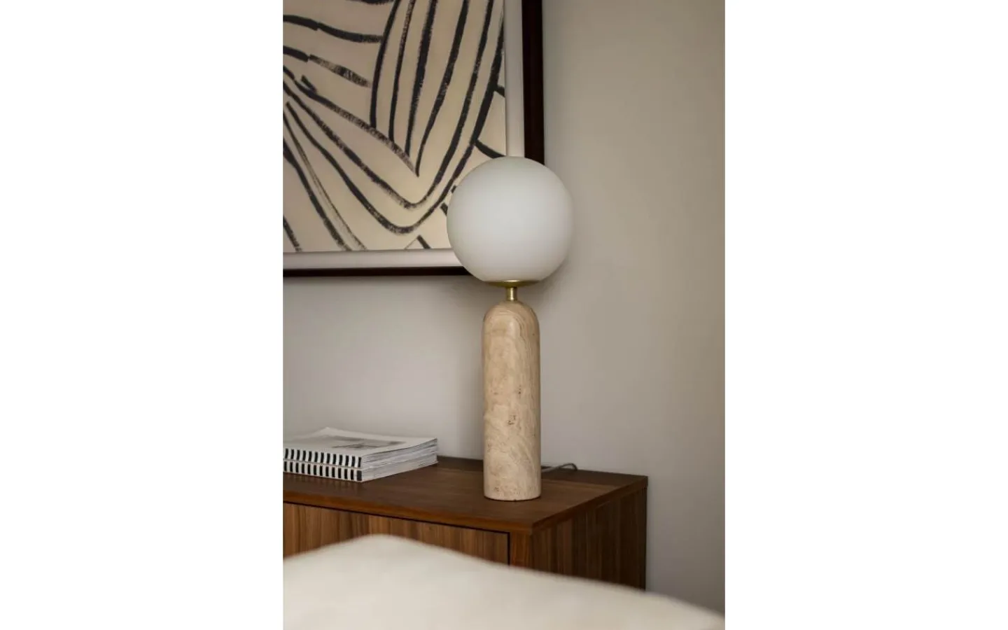 Bordslampor-Globen Lighting Torrano Bordslampa 53cm Travertin
