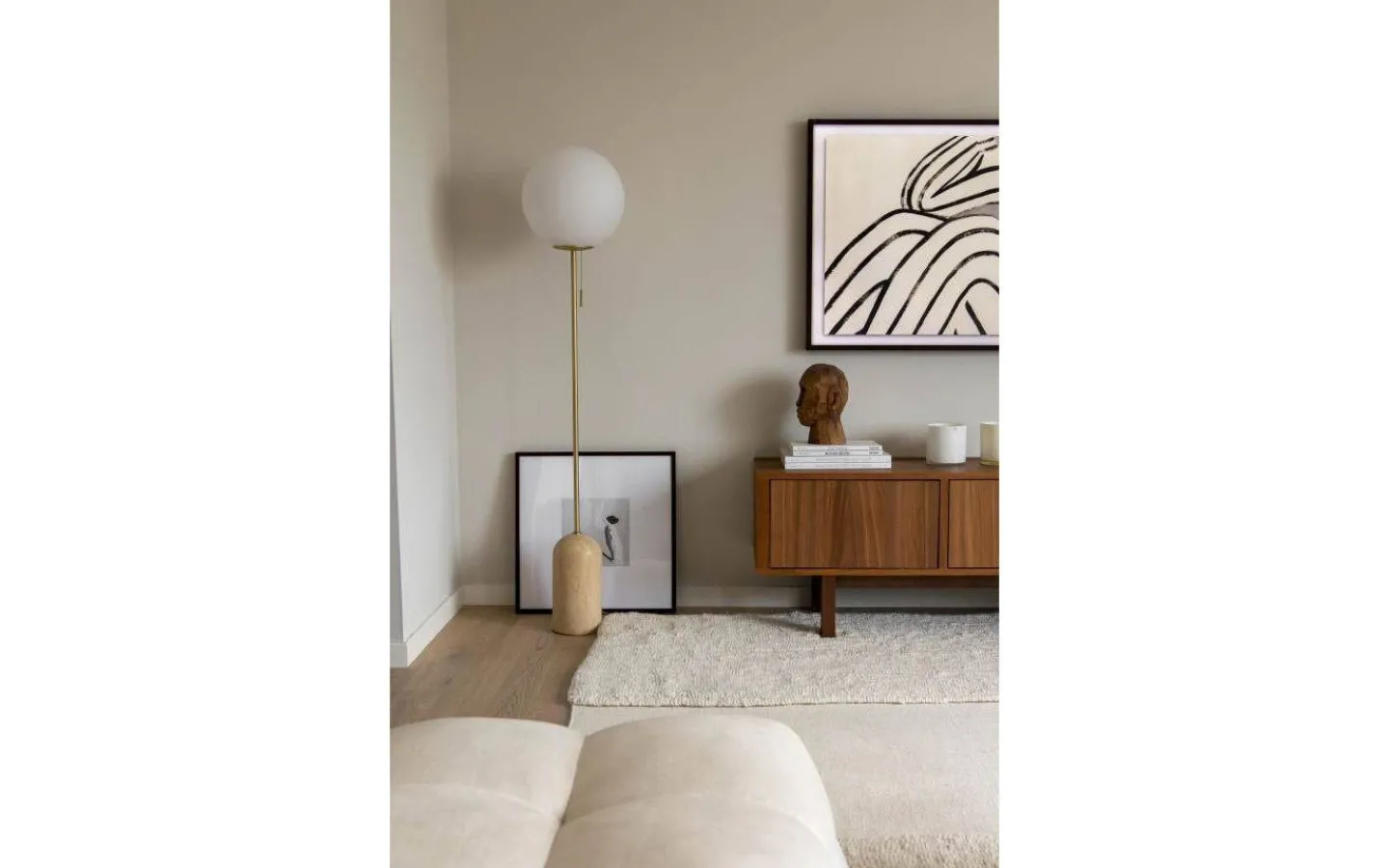 Golvlampor-Globen Lighting Torrano Golvlampa 145cm Travertin