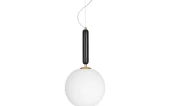 Kök & Matplats|Hall & Trappa-Globen Lighting Torrano Taklampa 30cm E14 Svart/Opalvit