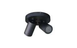 Takspot Med 2 Lampor < ArmaturHantverk Torsö Takspotlight Ø20cm Svart IP44