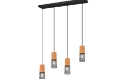 Avlånga Taklampor-Trio Lighting Tosh Takpendel 4xE27 mattsvart