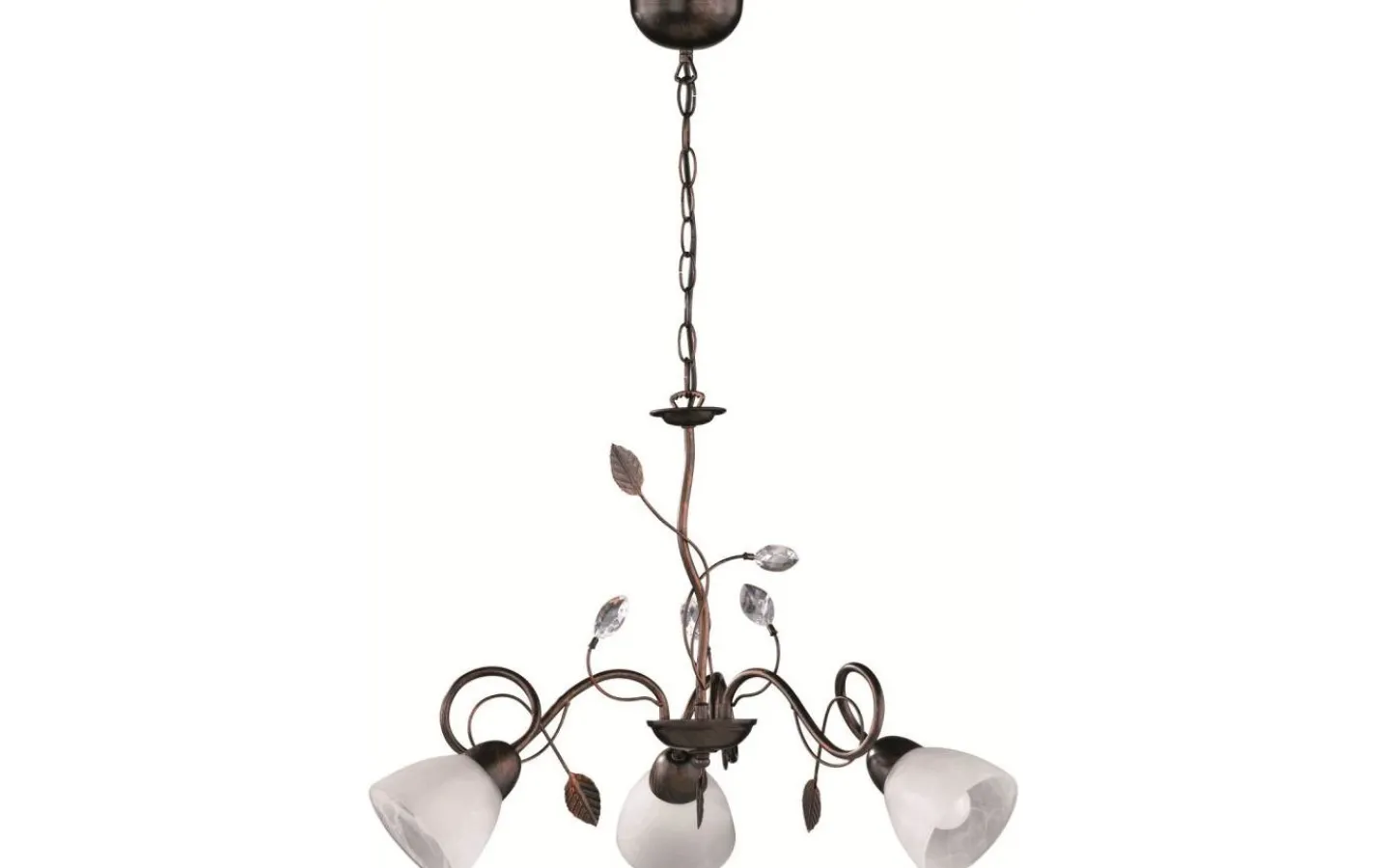 Stora Taklampor Ø70-150 Cm < Trio Lighting Traditio Takkrona 70cm 3-delad E14 rustik