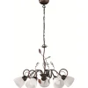 Stora Taklampor Ø70-150 Cm-Trio Lighting Traditio Takkrona 70cm 5-delad E14 rustik