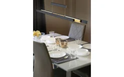Avlånga Taklampor-Trio Lighting Trajan Takpendel LED mattsvart/mattmässing
