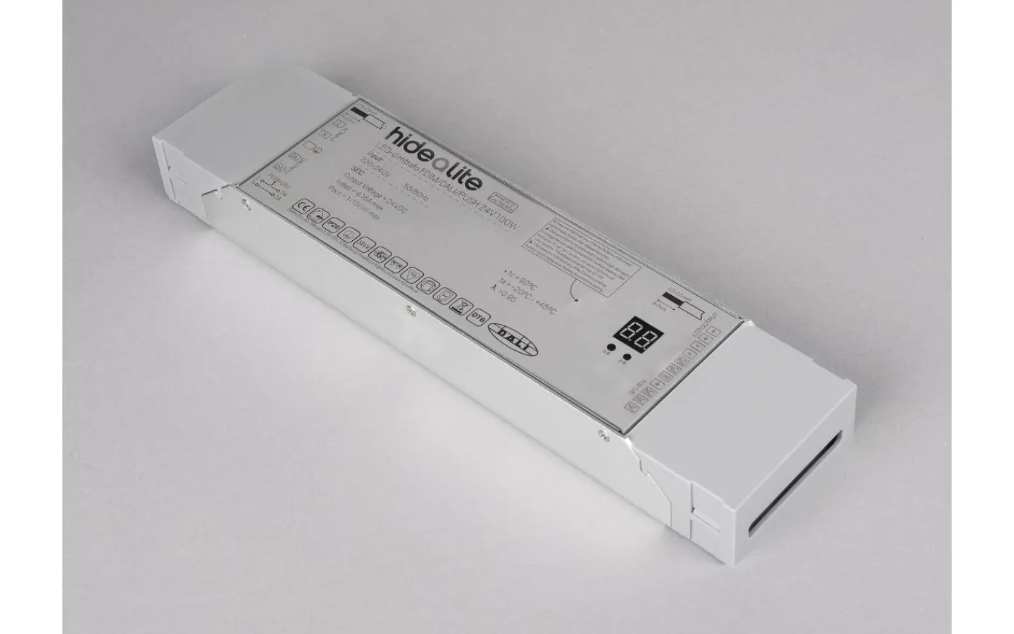 Transformatorer (Konstantspänning V)|Minispotlights & Ledpuckar < Hidealite Transformator 24V DC 1-100W Dimbar