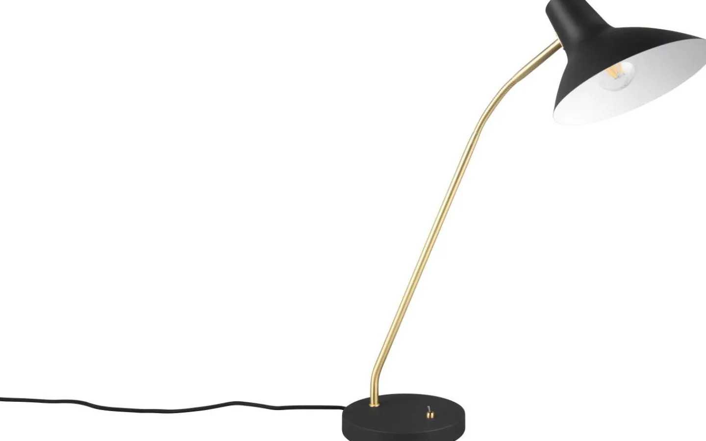 Skrivbordslampor < Trio Lighting Traveller Skrivbordslampa E27 mattsvart/mattmässing