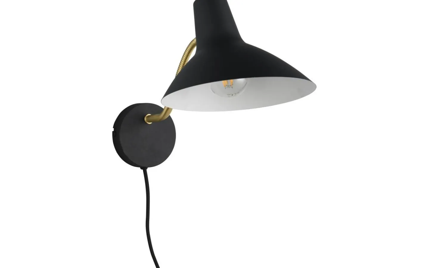 Läslampor < Trio Lighting Traveller Vägglampa E27 mattsvart/mattmässing
