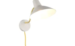Läslampor-Trio Lighting Traveller Vägglampa E27 varmgrå/matt mässing