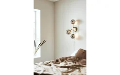 Lampetter-Markslojd Trinity Vägglampa 3L 60cm Mässing/Rökfärgad
