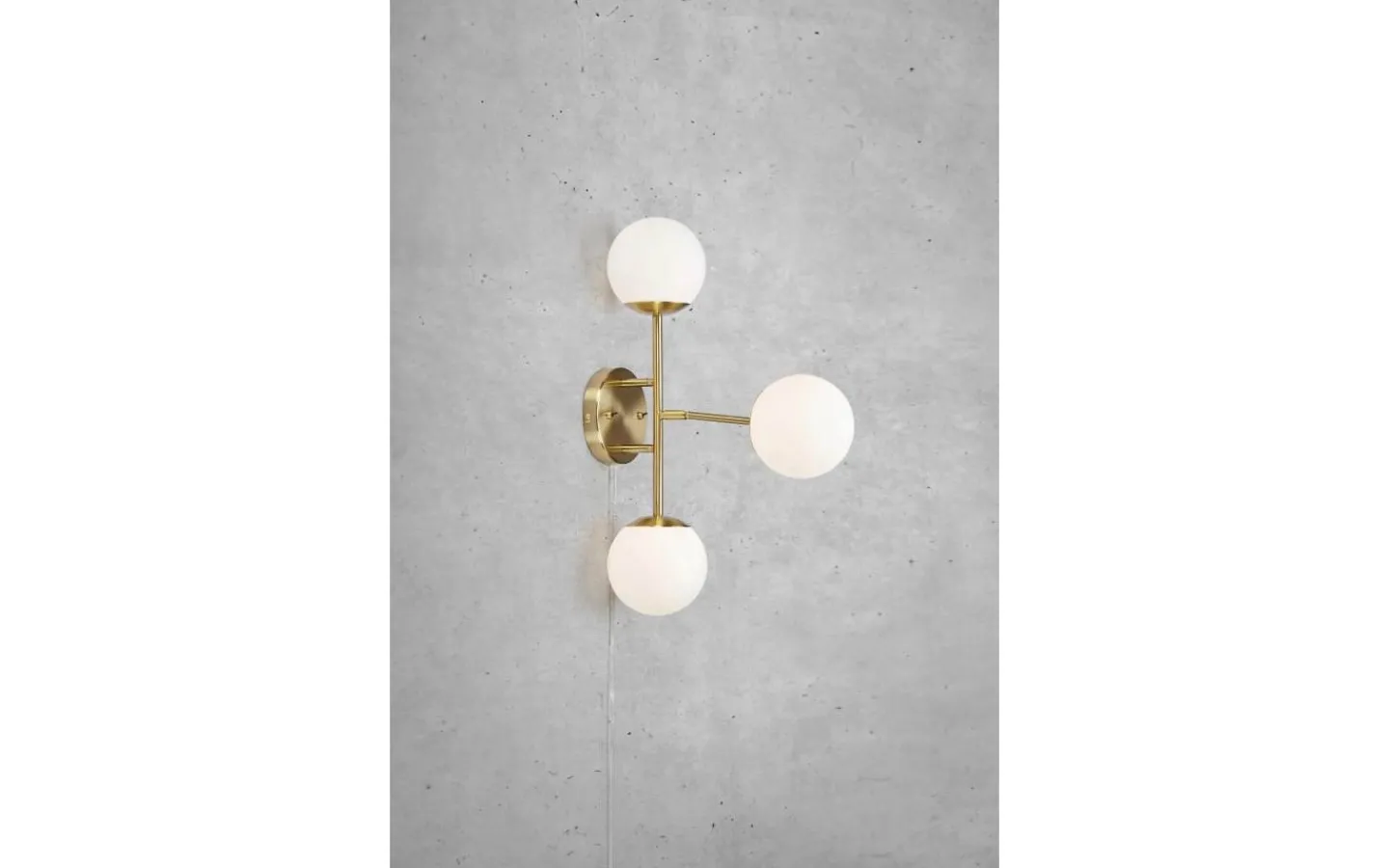 Lampetter-Markslojd Trinity Vägglampa 3L 60cm Mässing/Vit