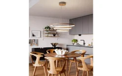 Stora Taklampor Ø70-150 Cm-By Rydens Trione Taklampa LED 80cm Valnöt