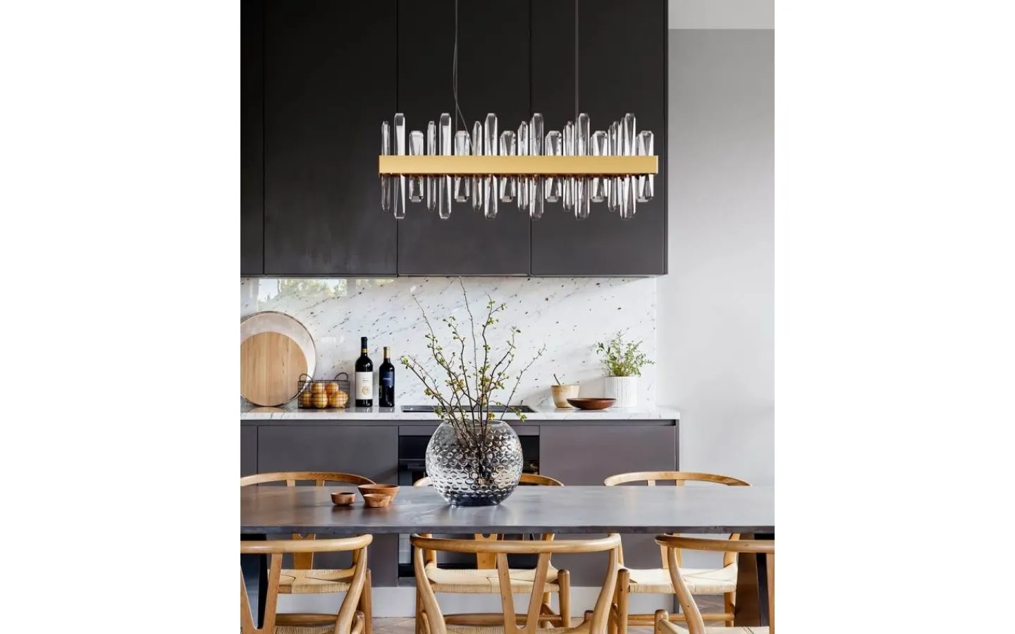 Avlånga Taklampor-By Rydens Triumph Bar Taklampa LED 80cm Mässing/Klar