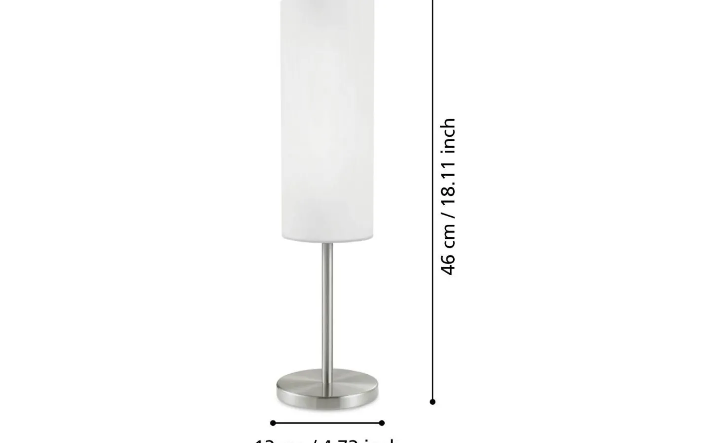 Bordslampor < Eglo Troy Bordslampa 46cm Borstat Stål