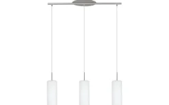 Avlånga Taklampor < Eglo Troy 3 Taklampa 72cm Nickel/Vit