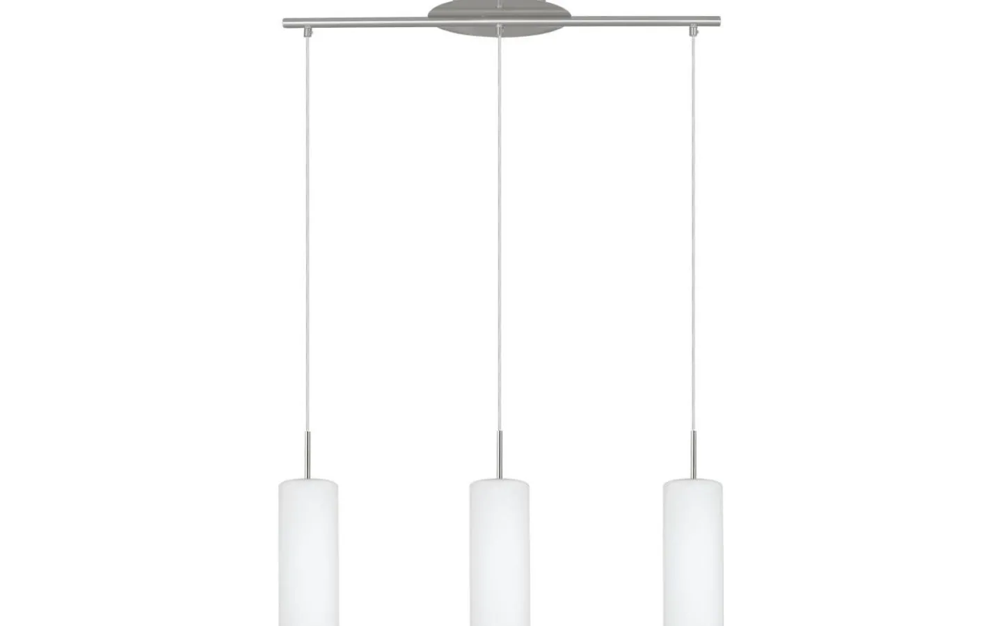 Avlånga Taklampor < Eglo Troy 3 Taklampa 72cm Nickel/Vit