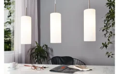 Avlånga Taklampor < Eglo Troy 3 Taklampa 72cm Nickel/Vit