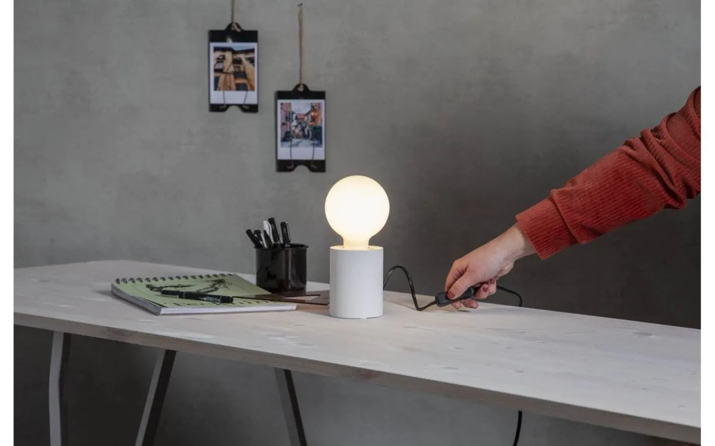 Vardagsrum|Bordslampor-Star Trading Tub Bordslampa E27 10cm Vit