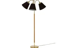 Klassiska Golvlampor|Golvfötter-ArmaturHantverk Tullgarn Golvfot 148cm 3L Mässing/Ek