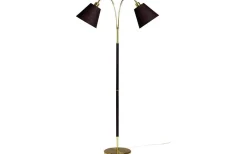 Klassiska Golvlampor|Golvfötter-ArmaturHantverk Tullgarn Golvfot 148cm 2L Mässing/Svart