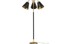 Klassiska Golvlampor|Golvfötter-ArmaturHantverk Tullgarn Golvfot 148cm 3L Mässing/Svart