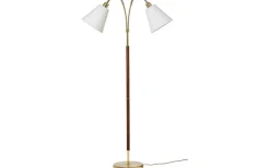 Klassiska Golvlampor|Golvfötter-ArmaturHantverk Tullgarn Golvfot 148cm 2L Mässing/Valnöt