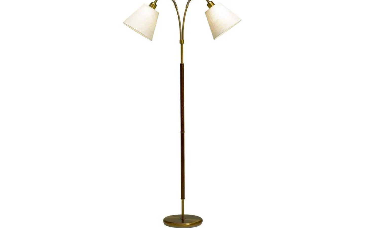 Klassiska Golvlampor|Golvfötter < ArmaturHantverk Tullgarn Golvfot 148cm 2L Oxid/Valnöt