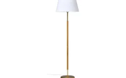 Klassiska Golvlampor|Golvfötter-ArmaturHantverk Tullgarn Golvfot 130cm Mässing/Ek