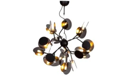 Stora Taklampor Ø70-150 Cm-By Rydens Turno Taklampa 80cm Svart/Guld