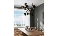 Stora Taklampor Ø70-150 Cm-By Rydens Turno Taklampa 80cm Svart/Guld