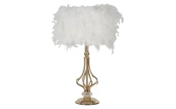 Bordslampor-Mauro Ferretti Tutto Bordslampa Fjädrar 54cm Vit