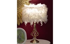 Bordslampor-Mauro Ferretti Tutto Bordslampa Fjädrar 54cm Vit