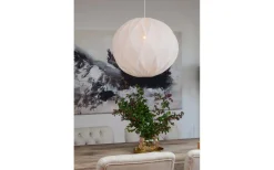 Sovrum|Vardagsrum < Hallbergs Twister Lampskärm 40cm Stretch Vit