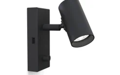 Läslampor < Belid Tyson Vägglampa USB Vänster Svart
