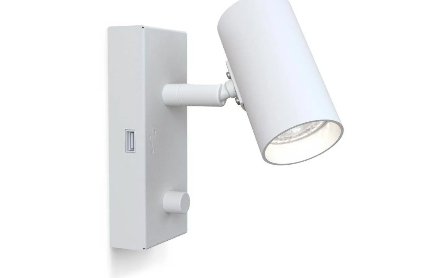 Läslampor < Belid Tyson Vägglampa USB Vänster Vit