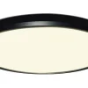 Badrumslampor Tak|Plafonder-Halo Design Ultra Light Plafond Ø24cm LED 3-Steg DIM Minne 3000K 1250lm 15W(100W) Svart IP54