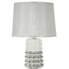 Bordslampor-Mauro Ferretti Unico Bordslampa 33cm Vit/Silver