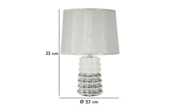 Bordslampor-Mauro Ferretti Unico Bordslampa 33cm Vit/Silver