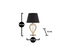 Bordslampor-Mauro Ferretti Unity Bordslampa 53,5cm Guld/Svart