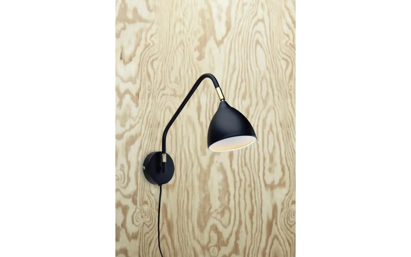 Läslampor-Markslojd Valencia Vägglampa 1L 45cm Svart/Mässing