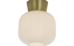 Plafonder-Aneta Vanja Plafond 20cm Vit/Matt Mässing