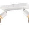Takspot Med 2 Lampor-Reality Vannes Spotlight 2-delad E27 mattvit