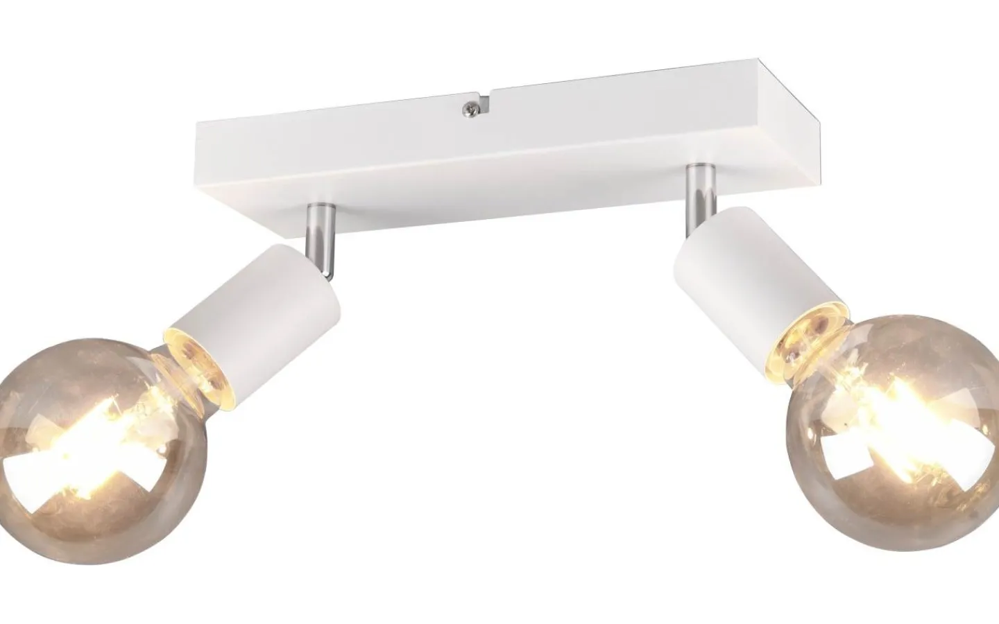 Takspot Med 2 Lampor-Reality Vannes Spotlight 2-delad E27 mattvit