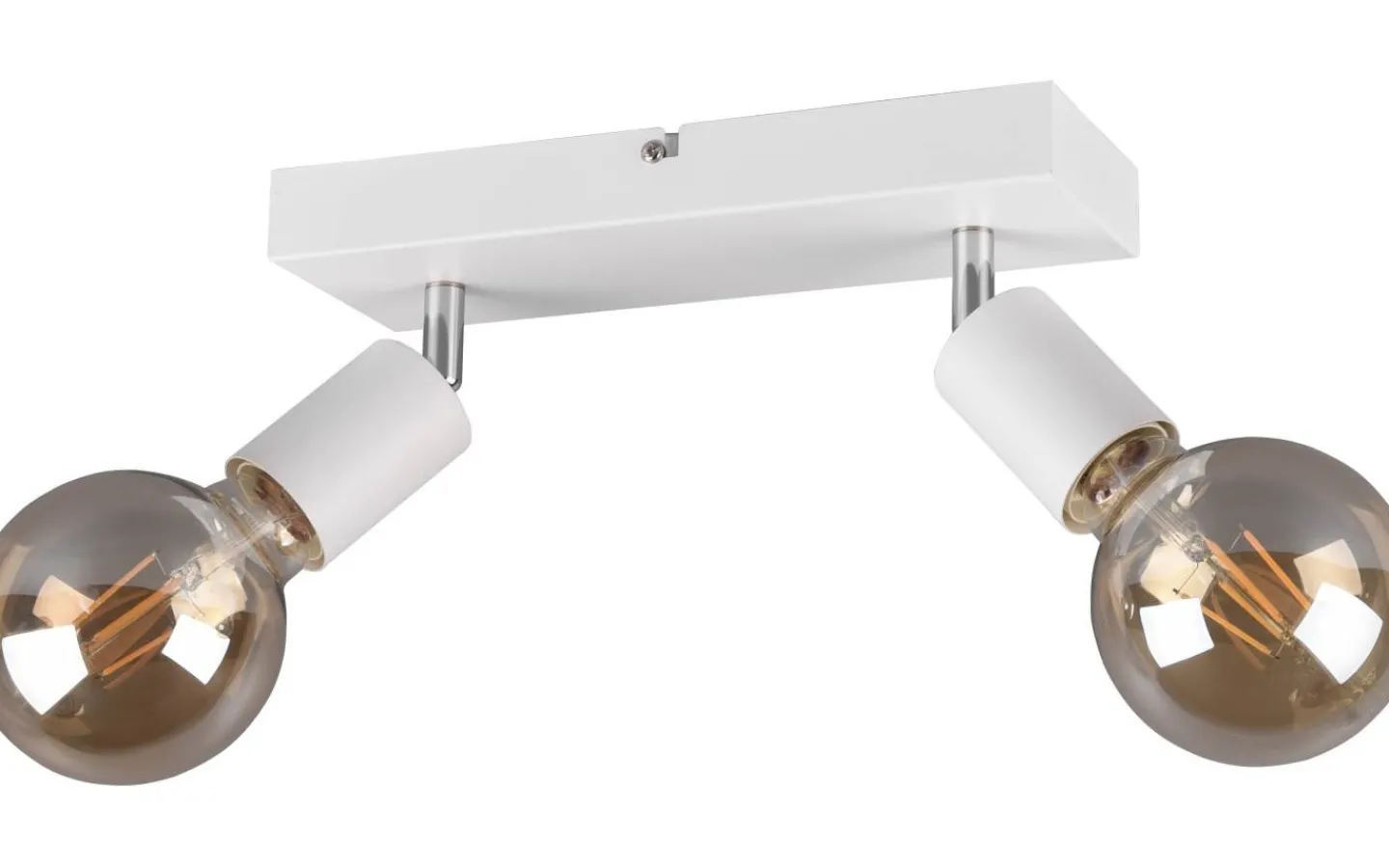 Takspot Med 2 Lampor-Reality Vannes Spotlight 2-delad E27 mattvit