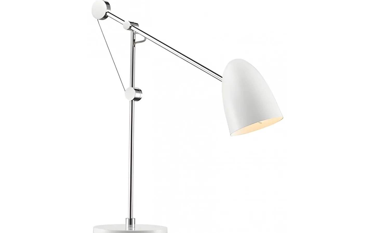 Skrivbordslampor|Bordslampor < Texa Design Varese Bordslampa 49cm Krom/Vit