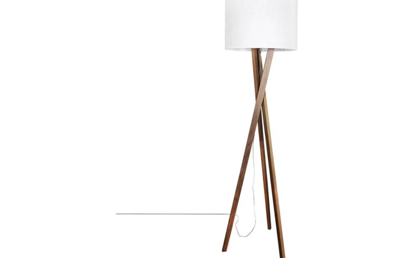 Golvlampor-By Rydens Vega Golvlampa 160cm Vit/Valnöt