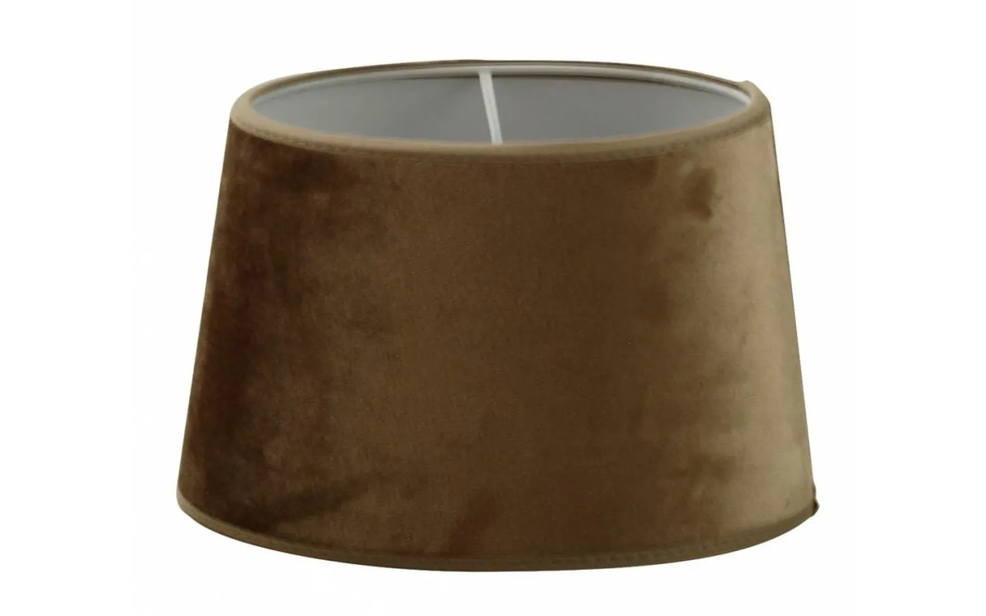 Ovala Lampskärmar-Hallbergs Velutto Oval Lampskärm 20cm Tobacco