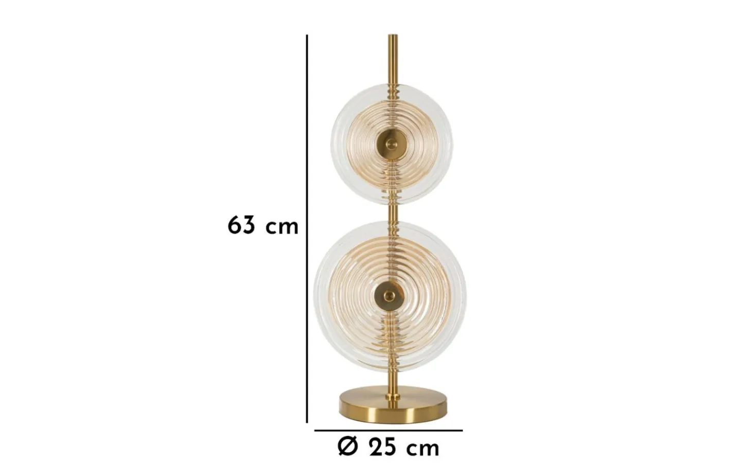 Bordslampor < Mauro Ferretti Venedig Bordslampa Glas 63cm Guld